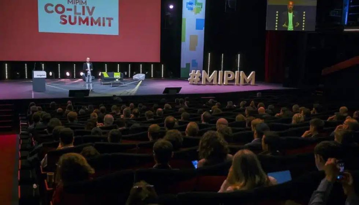 Gui Perdrix on stage at MIPIM Cannes